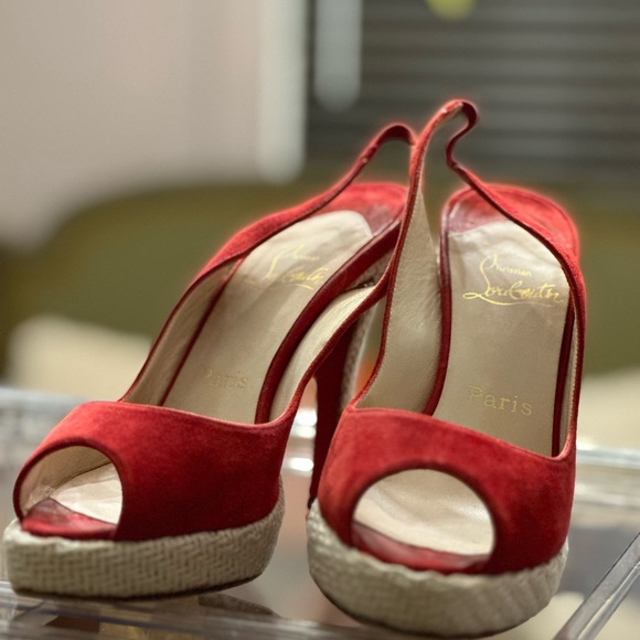 Louboutin SIGNED! high heel sandals 36 1/2 - Picture 6 of 13